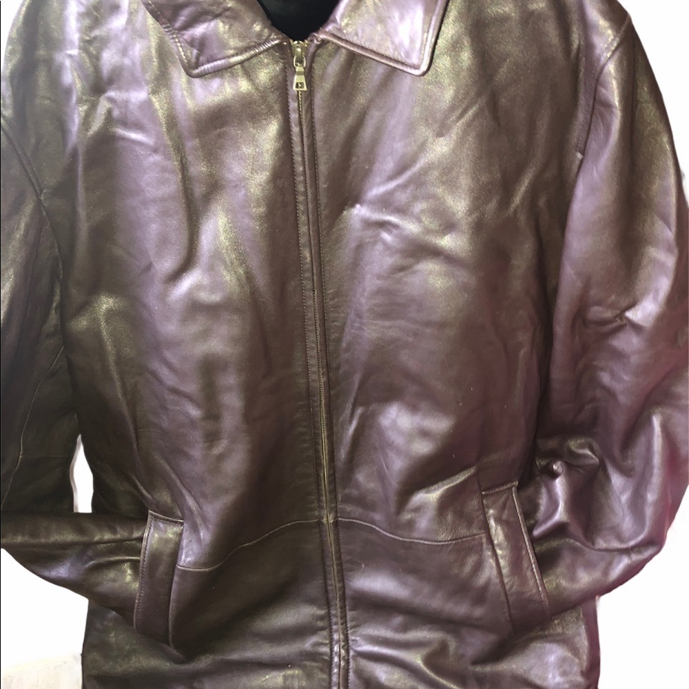 Alfani outerwear leather jacket
